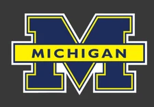 Michigan Vinyl Decal W/ White Offset Car Truck Cell Phone Laptop U of M Sticker
