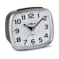 Quarzwecker Ohne Ticken Leisegang Licht Snooze Analog Silber - Atlanta 2142-19