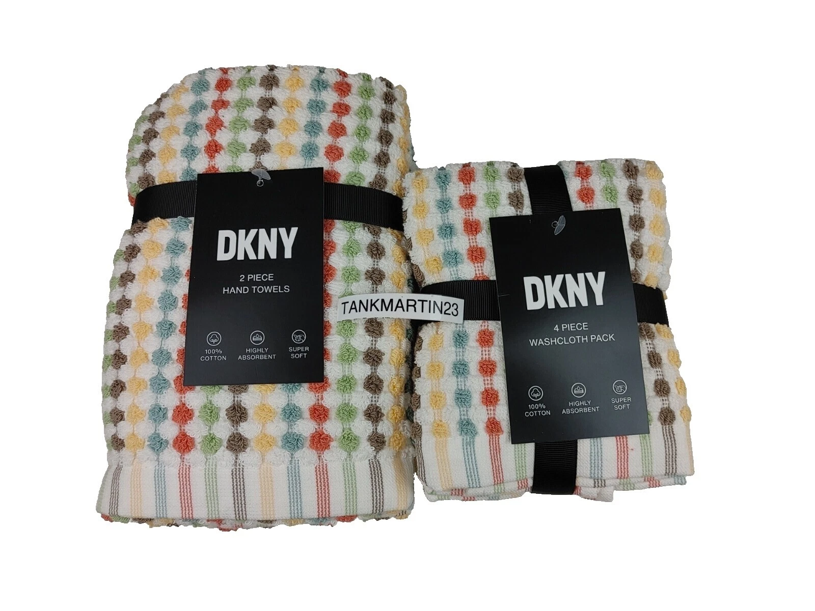 DKNY Bathroom 100% Cotton Bath Towels & Washcloths