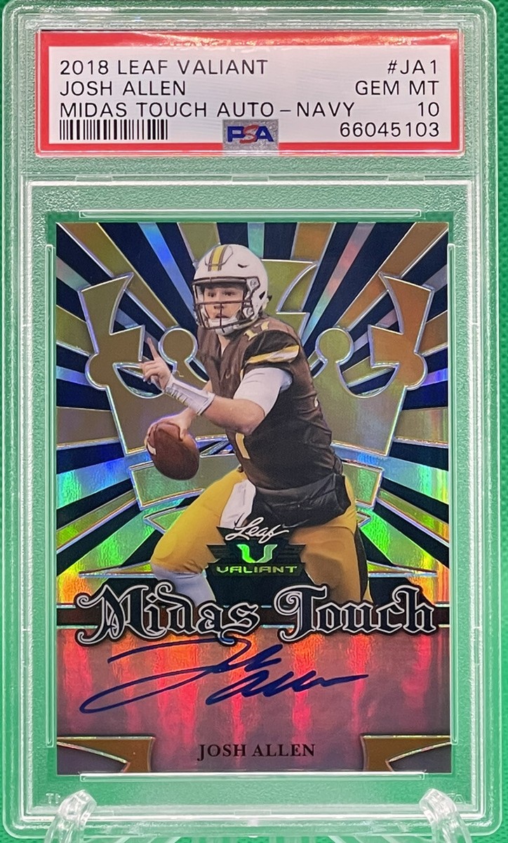 2018 Leaf Valiant Josh Allen RC Rookie MIDAS TOUCH NAVY AUTO /25