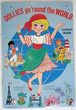 Dollies Go 'Round the World Cutout Book Paper Dolls Vintage 1971 Complete Uncut