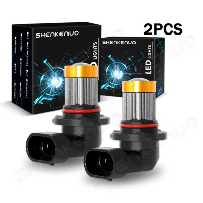 Pair H10 LED Fog Driving Light Bulbs Kit 9145 9140 3000K Yellow Super Bright NEW