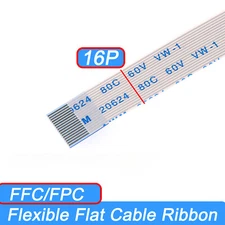 FFC/FPC Flexible Flat Cable Ribbon 16-Pin Forward/Reverse Pitch 0.5mm/1.0mm