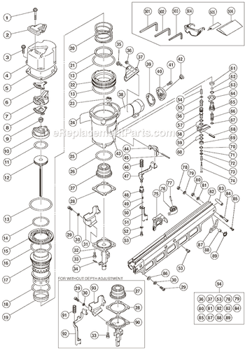 Hitachi NR83A2 NR83A2(S) NR83AA---- O-ring Rebuild Kit - Picture 2 of 3