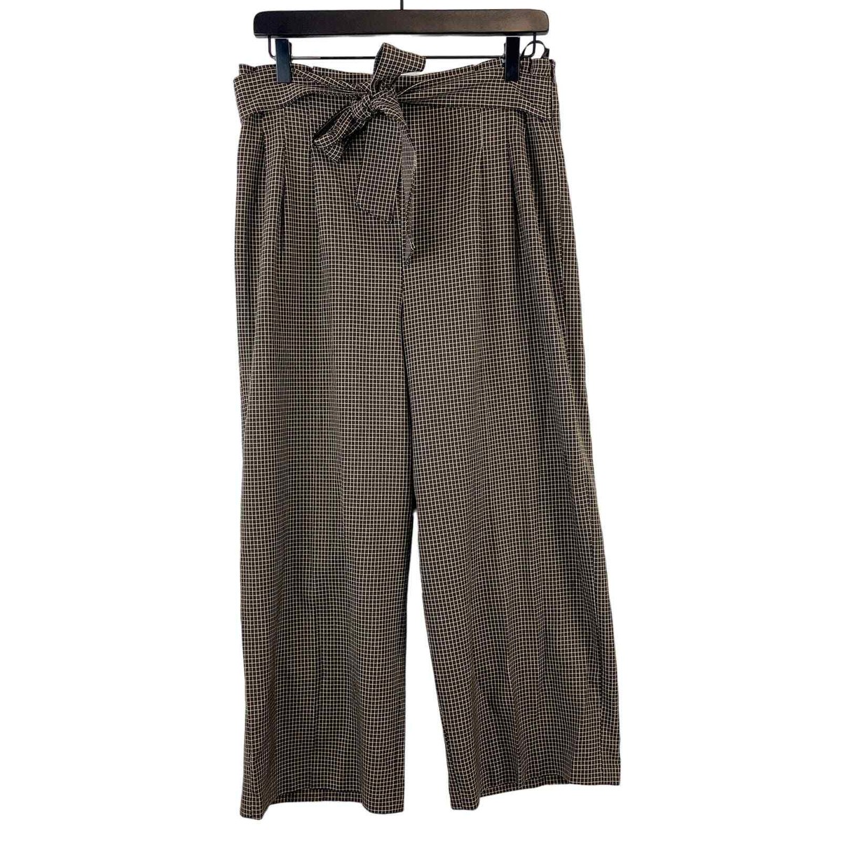 Wide Leg Tartan Trousers Womens Zara Zara (L) Womens Pleated Crop