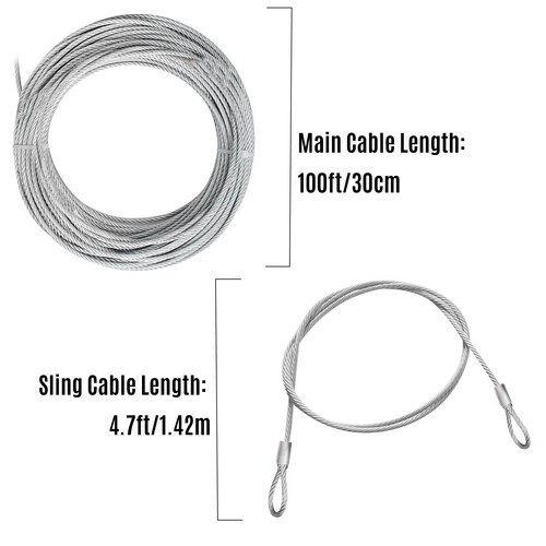 Zipline Kit 100ft Ultimate Zip Line Kit with Seat Trolley Stainless Steel - Bild 8 von 12