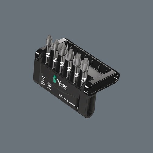 Wera 057692 Impaktor 6 Piece 50mm Long Pozi Impact Screwdriver Bit Set PZ2 & PZ3 - Picture 10 of 11