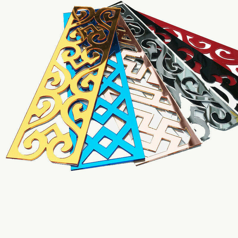 Acrylic Mirror Self Adhesive Wall Skirting Border DIY Stickers Decor