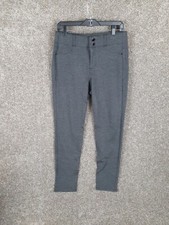 Apt. 9 Ponte Knit Skinny Pants Womens 10P Petite Gray Mid Rise Stretch Casual