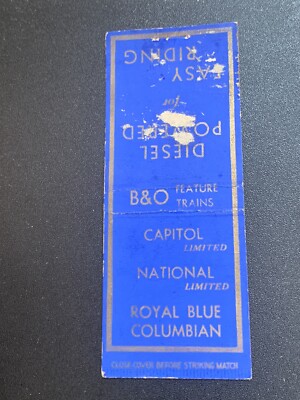 Vintage Bobtail Matchbook: “B&O Diesel Powered Feature Trains” | eBay