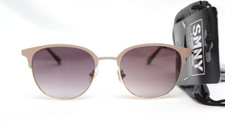 SMNY by Steve Madden Pink  Gold Horned Rim Sunglasses w Case 100 UV 52909SMN710