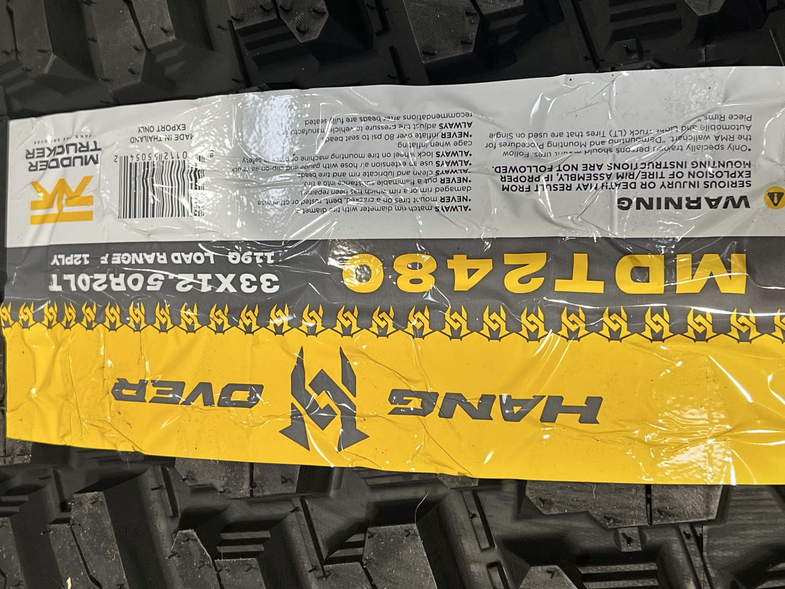 20x10 Vision Rocker 6x135 Wheel and Tire Package 33x12.50r20 MT Ford