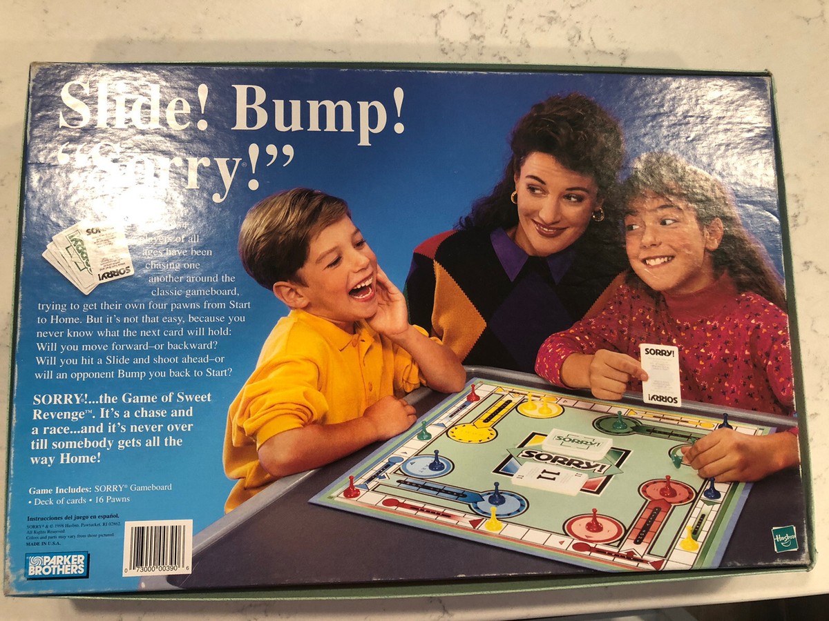 SORRY Board Game 1998 Vintage Parker Brothers Hasbro EUC