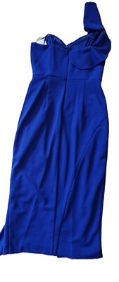 Brand new Aidan Mattox crepe blue dress (US 0) | eBay