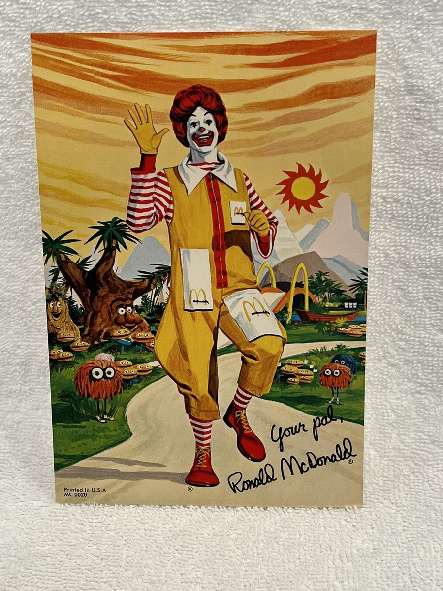 VTG McDonalds 1970's Ronald McDonald Autograph Picture 5