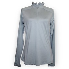 Columbia Womens M 1/4 Zip Omni Wick Cross Trails Pullover MintGreen Striped Top
