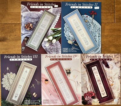 The Needle's Work FRIENDS IN STITCHES I, II, III, IV, & V Cross Stitch Patterns