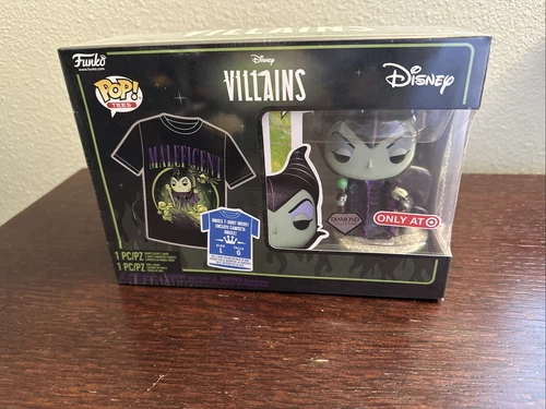 Funko Pop! Maleficent #1082 Diamond Only at Target Disney Villians Pop Tee Large