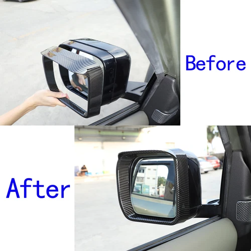 2x Cubierta de marco de espejo retrovisor lateral ABS negro para Land Rover Defender 2020-2022 - Imagen 3 de 10
