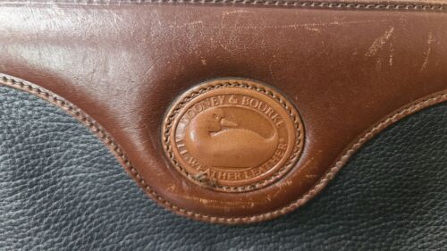 Dooney & Bourke echt Vintage braun schwarz Leder Medium Crossbody Handtasche Tasche - Bild 3 von 14