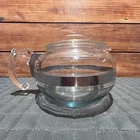 PYREX Flameware Vintage Stovetop Glass Teapot Set W Lid Kettle Made in the USA