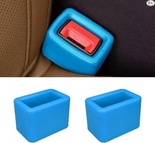 2pcs Seatbelt Extender For Booster Seat Silicone Rear Seat Belt Buckle Blue 2pcs Seatbelt Extender For Booster Seat Silicone Rear Seat Belt Buckle Blue