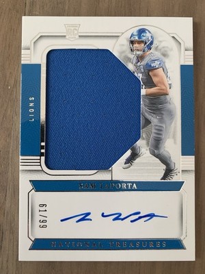 2023 Panini National Treasures Sam LaPorta Rookie Patch Auto RPA /99 Lions #27