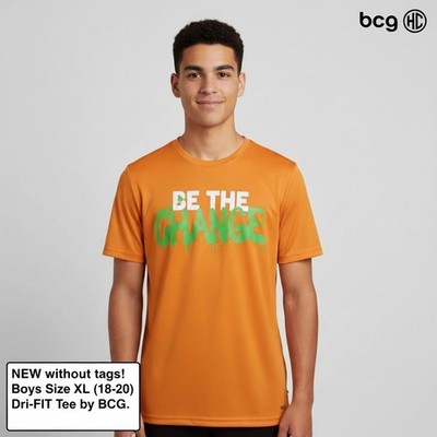 Boys XL (18-20) BCG Orange Dri-FIT Graphic Tee-Be The Change