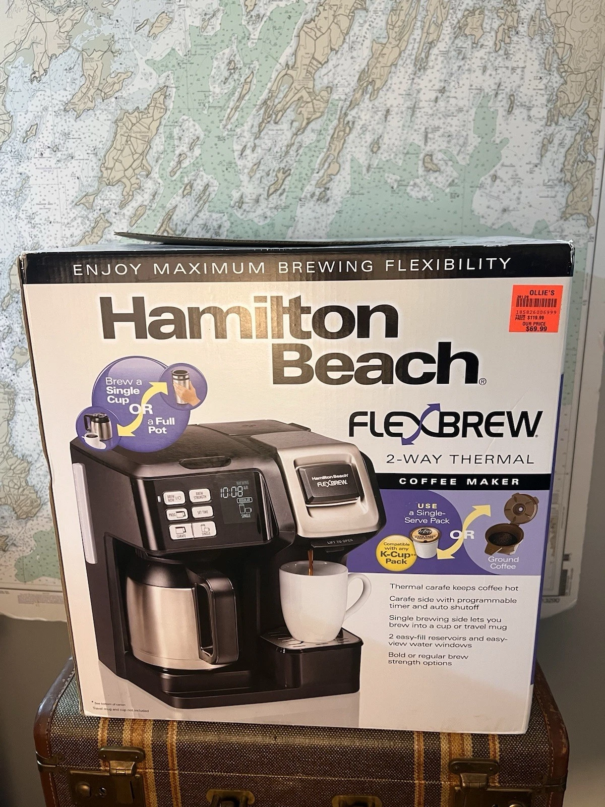NIB! Hamilton Beach FlexBrew Dual Use 10 Cup 2 Way Coffee Maker K-Cup