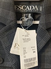 Escada Margaretha Ley Damen Blazer Jackett  Jacke Gr. EU 34 Grau  Neu Mit