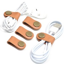 CAILLU Cord Organizer,Cord Keeper,Cable Organizer USB Light Brown