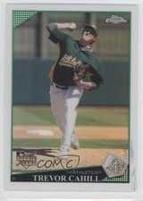 2009 Topps Chrome Refractor Trevor Cahill #186 0c2