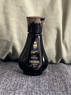 Vintage 1905 Coty Emeraude Creamy Skin .5 Oz Perfume bottle