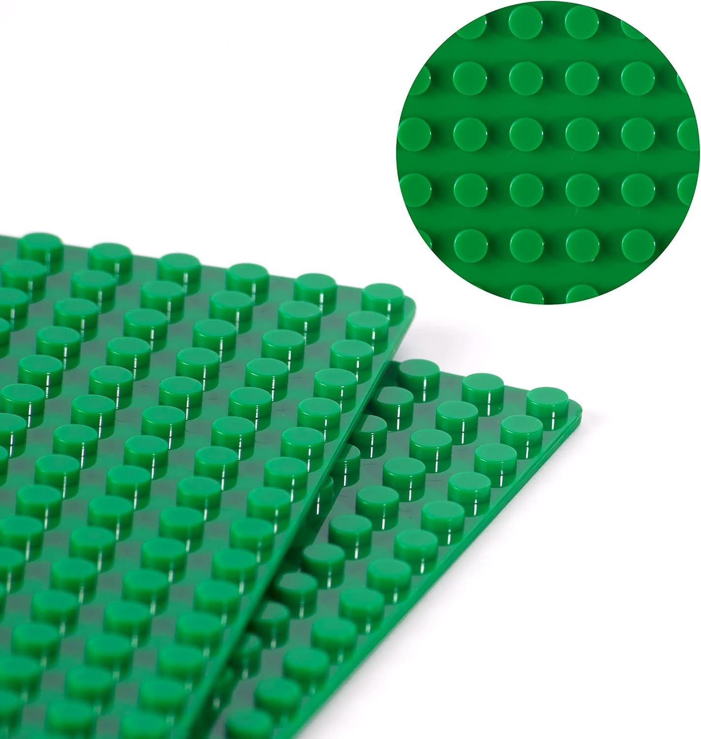 2-Pack Green Base Plates for Building Blocks - Compatible & Durable ...