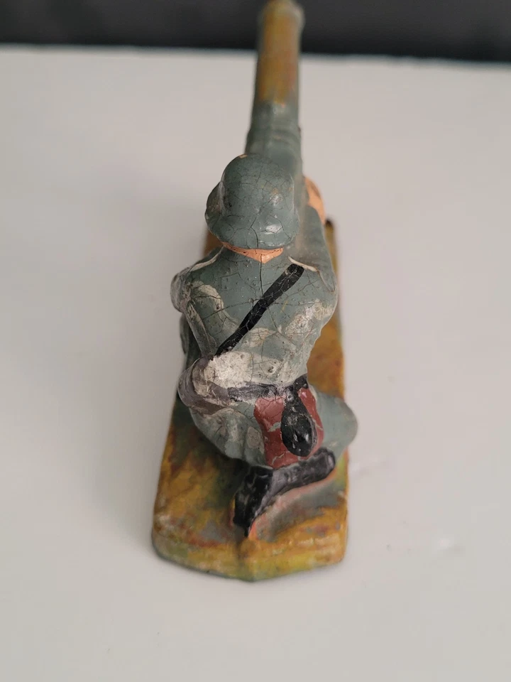 Elastolin German Machine Gunner 7cm Composition WW2 Era Figure c.1935–40s - Image 4 of 4
