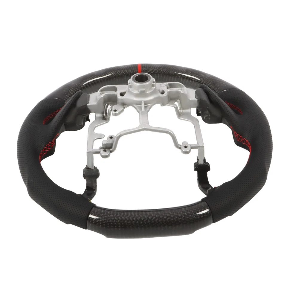 Volante de fibra de carbono real para Toyota 4RUNNER TUNDRA TACOMA 2010-2023 Foto 4 de 4