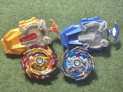 Authentischer Beyblade Burst B-174 Helios Volcano Hyperion Burn Sparking Laun...