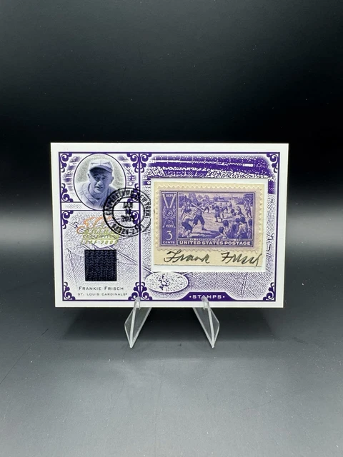 2004 Donruss Leaf Century Collection Frankie Frisch Stamp Patch Auto 1/1
