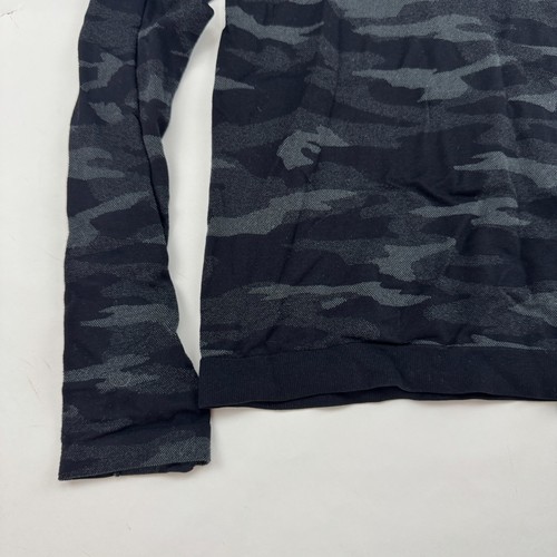 Athleta Girl Black Gray Camo Own Your Power Up Top Size M 10/12* L/S Stretch - Picture 4 of 6