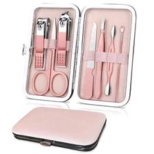 Premium Manicure Set, 7 in 1 Professional Nail Clippers Scissors Pedicure... 