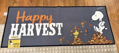 Peanuts Snoopy And Woodstuck Happy Harvest Fall Accent Rug