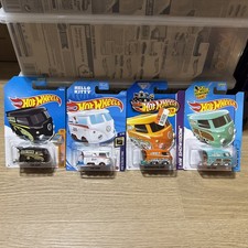 Hot Wheels -kool Kombi Hello Kitty Black Orange Teal -lot Of 4 Vw Bus Hot Wheels -kool Kombi Hello Kitty Black Orange Teal -lot Of 4 Vw Bus