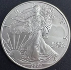 2007 American Silver Eagle $1 1 oz .999 Fine Silver BU US Coin