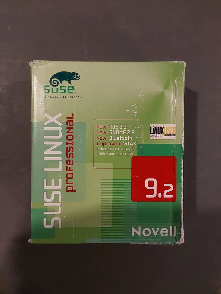 Software de sistema operativo Suse Linux Professional Novell 9.2. Nuevo, precintado. Foto 2 de 3