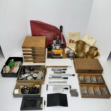 Kingsley Model M-50 Hot Foil Stamping Machine 5 Font Sets & Extras - Tested -