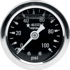 Allstar Performance 80206 1.5in Gauge 0-100 PSI Liquid Filled