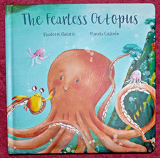 Jellycat London, Rare Retired Hardbound Book Odell, The Fearless Octopus w/ Bag
