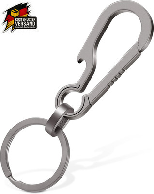 Titan Karabiner Schlüsselanhänger Flaschenöffner Karabiner Titanium Carabiner Sc