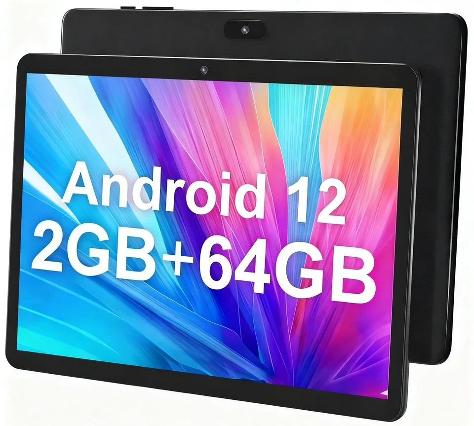 SGIN Tablet 10.1 Zoll Android 12 mit 2GB RAM 64GB ROM Bluetooth Dual Camera