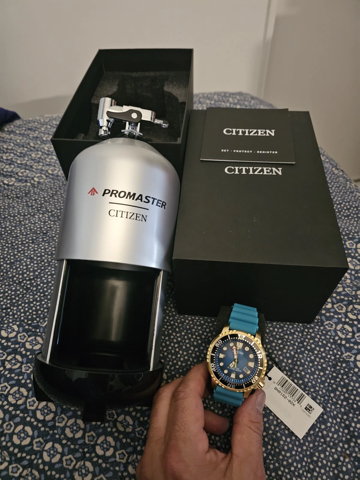 Citizen Promaster Dive Eco-Drive Men's Date Indicator Blue Watch 44MM BN0162-02X